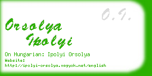 orsolya ipolyi business card